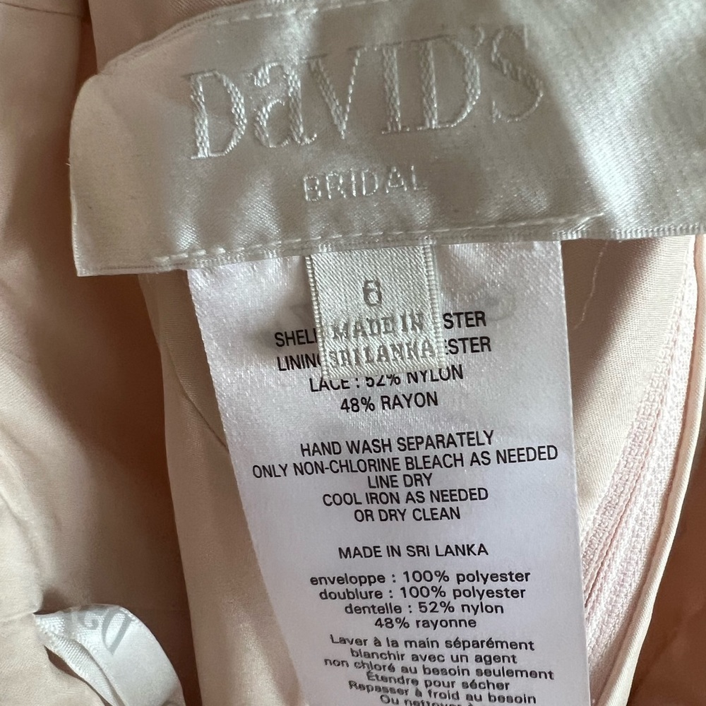 David’s Bridal Petal Pink Long Dress Size 6 - Picture 6 of 6